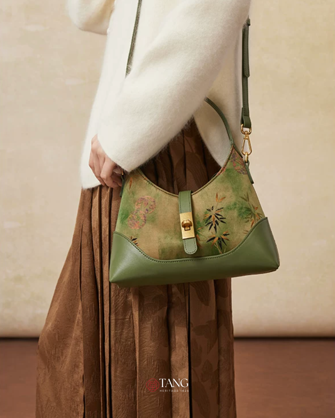 Tang Imperial 25 Noble Bamboo Xiangyunsha Shoulder Bag