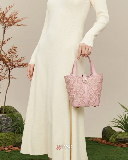 Tang Red 17 Dingsheng Blossom Song Brocade Bucket Bag
