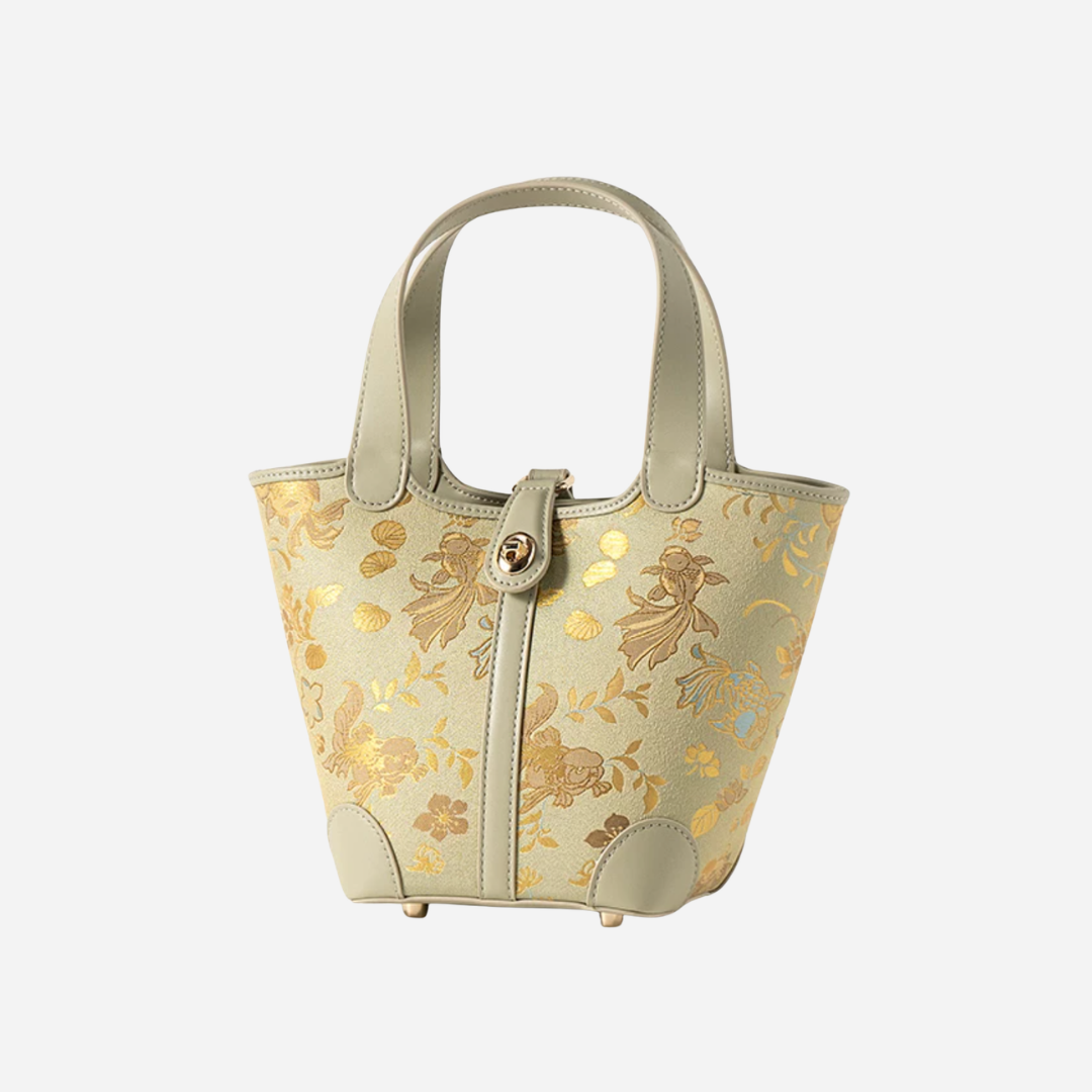 Tang Red 14 Dingsheng Blossom Song Brocade Bucket Bag
