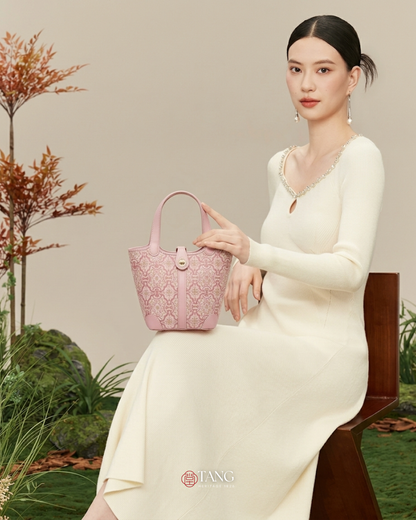 Tang Red 17 Dingsheng Blossom Song Brocade Bucket Bag