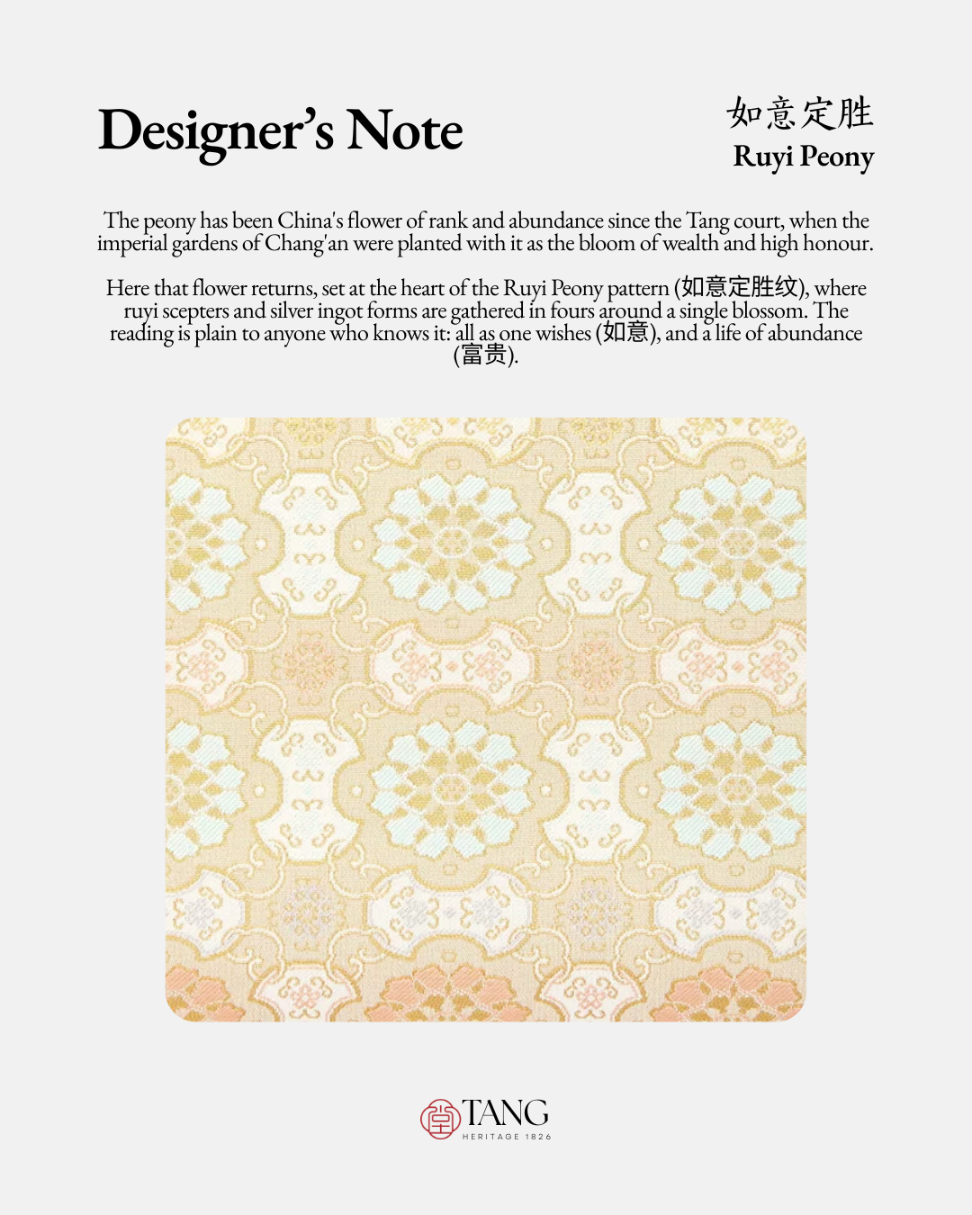 Tang Red 25 Ruyi Peony Song Brocade Top-Handle Bag