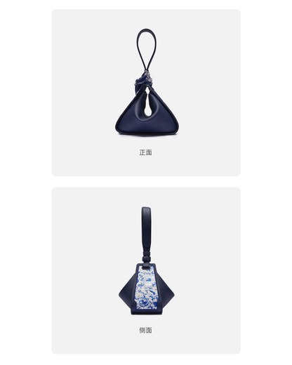 Tang Red 26 Embroidered Qinghua Porcelain Bag — Ivory Porcelain