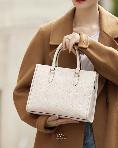 Tang Red 17 Peony Relief Tote
