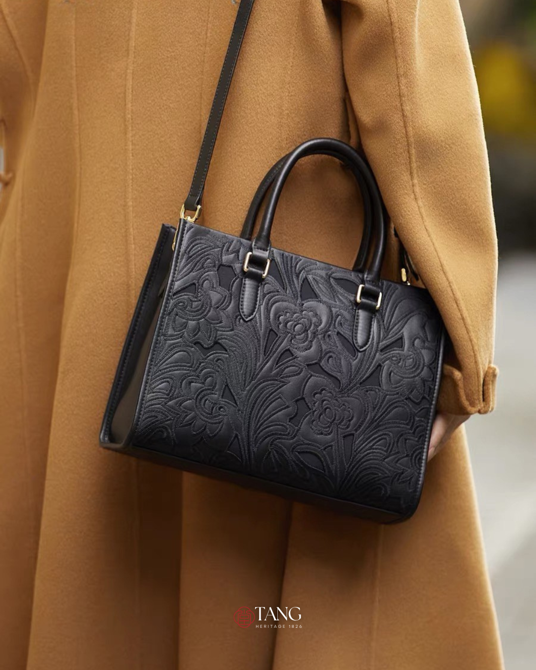 Tang Red 17 Peony Relief Tote