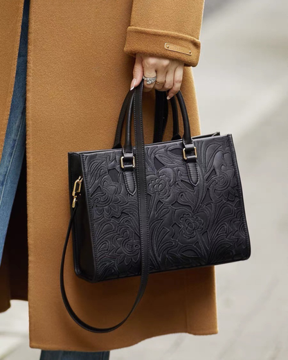 Tang Red 17 Peony Relief Tote