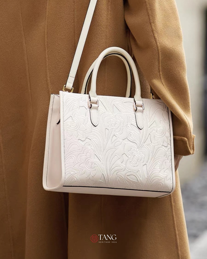 Tang Red 17 Peony Relief Tote