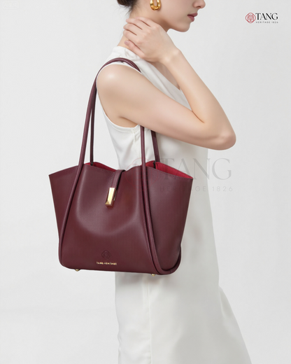 Tang Red 30 Empress Crescent Tote
