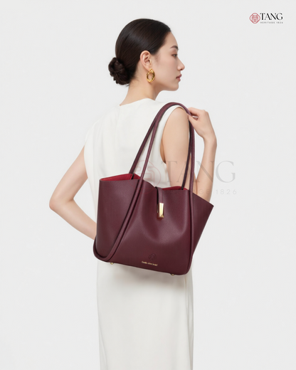 Tang Red 30 Empress Crescent Tote