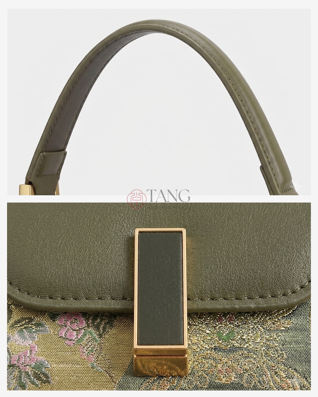 Tang Red 22 Lunar Bloom Nishijin Top-Handle Bag