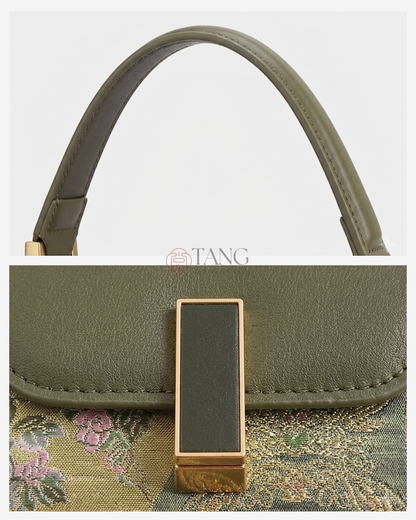 Tang Red 22 Lunar Bloom Nishijin Top-Handle Bag