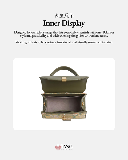 Tang Red 22 Lunar Bloom Nishijin Top-Handle Bag