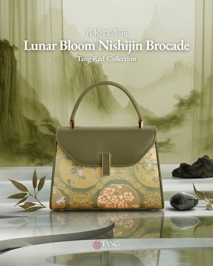 Tang Red 22 Lunar Bloom Nishijin Top-Handle Bag