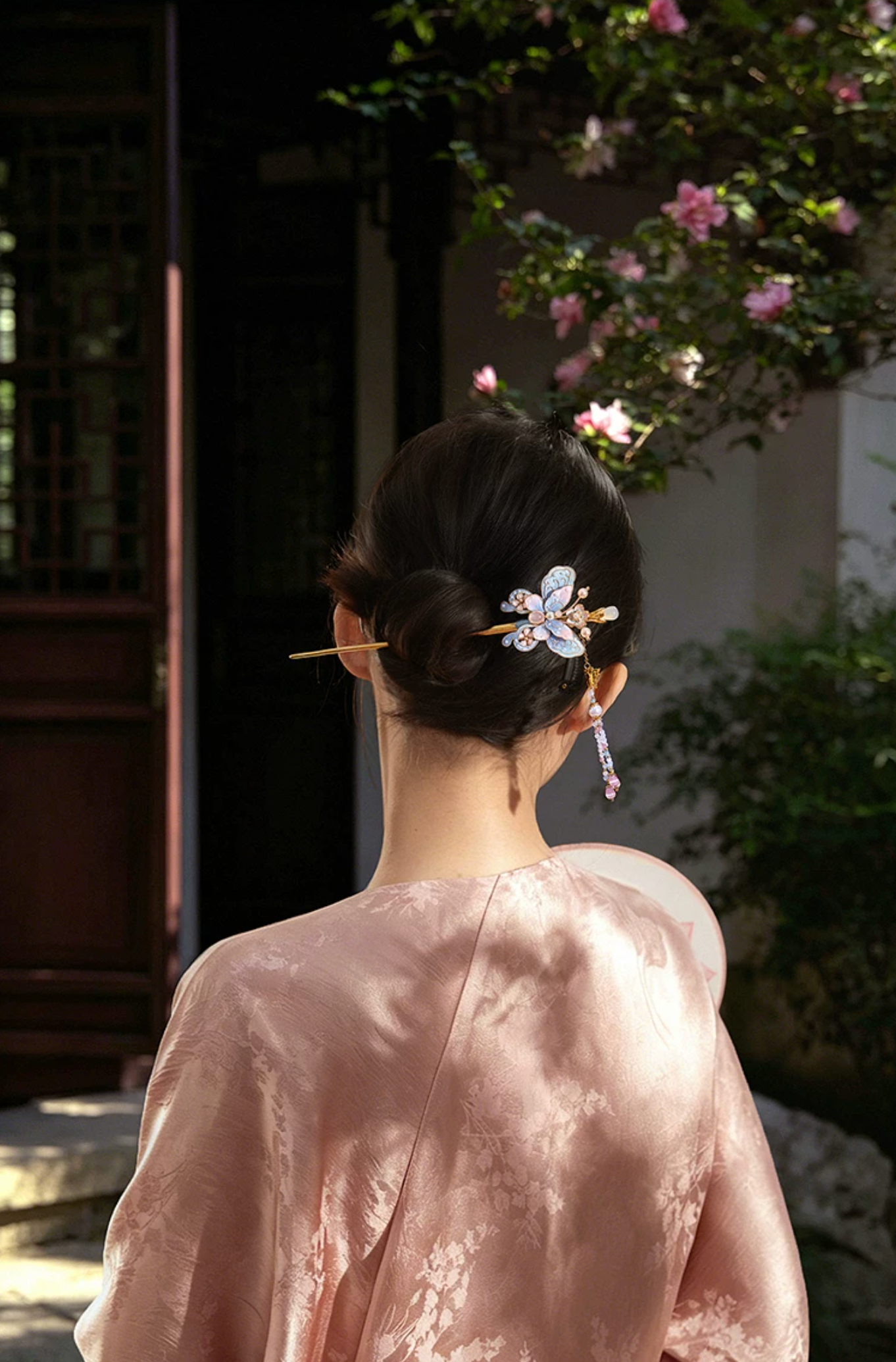 Handmade Treasure Butterfly Velvet Flower Hairpin