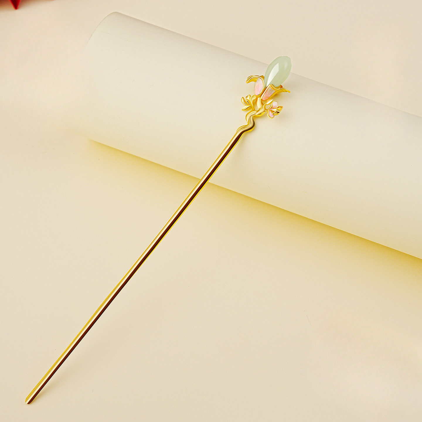 Flower Decree Jade Hairpin