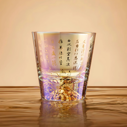Poetic Reflections Calligraphy Glass Cup Gift Set