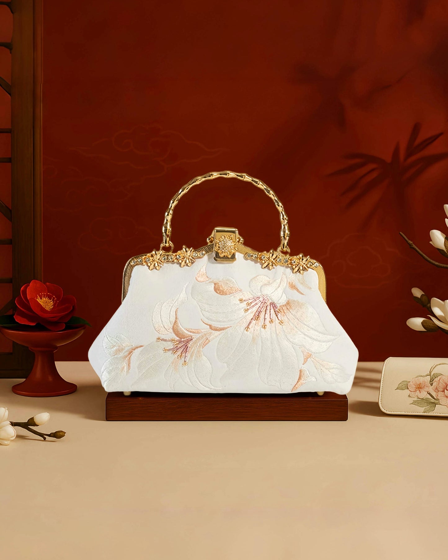 Tang Bloom Fuchsia Clutch