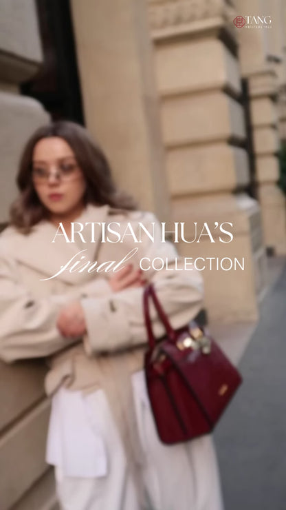 Tang Red 27 Scarlet Crocodile-Embossed Tote