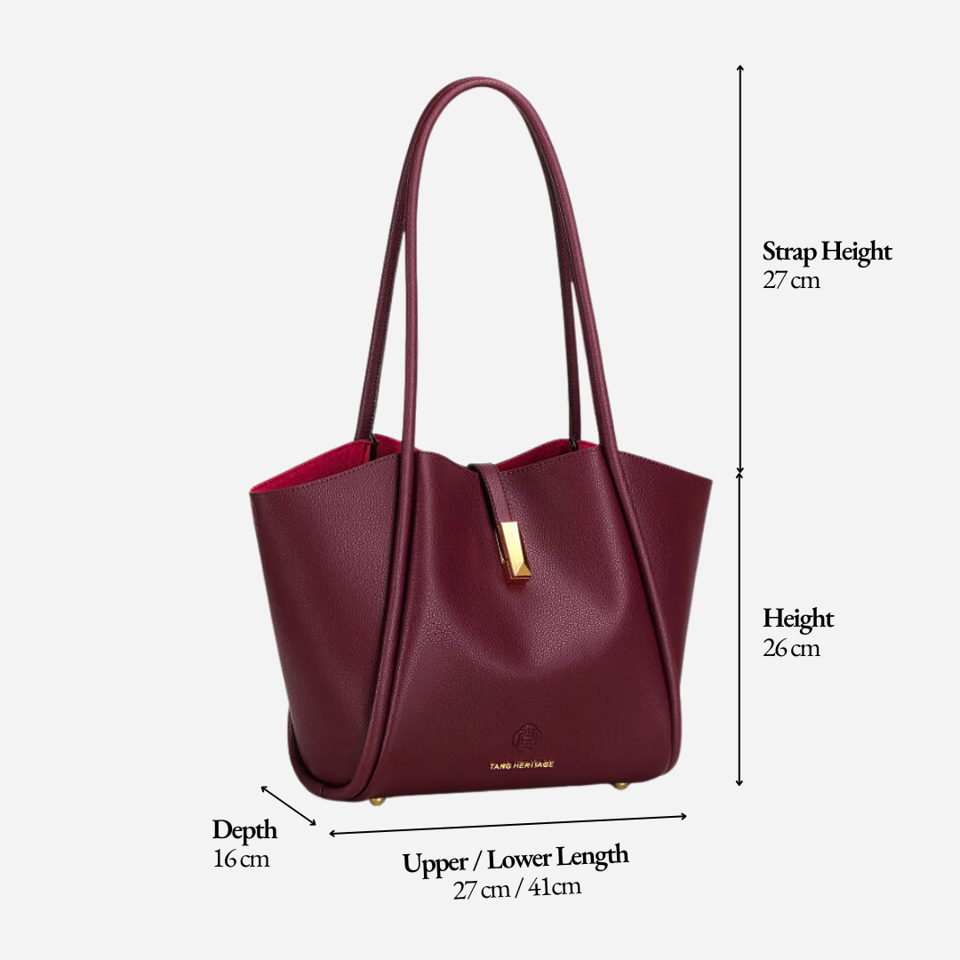 Tang Red 30 Empress Crescent Tote